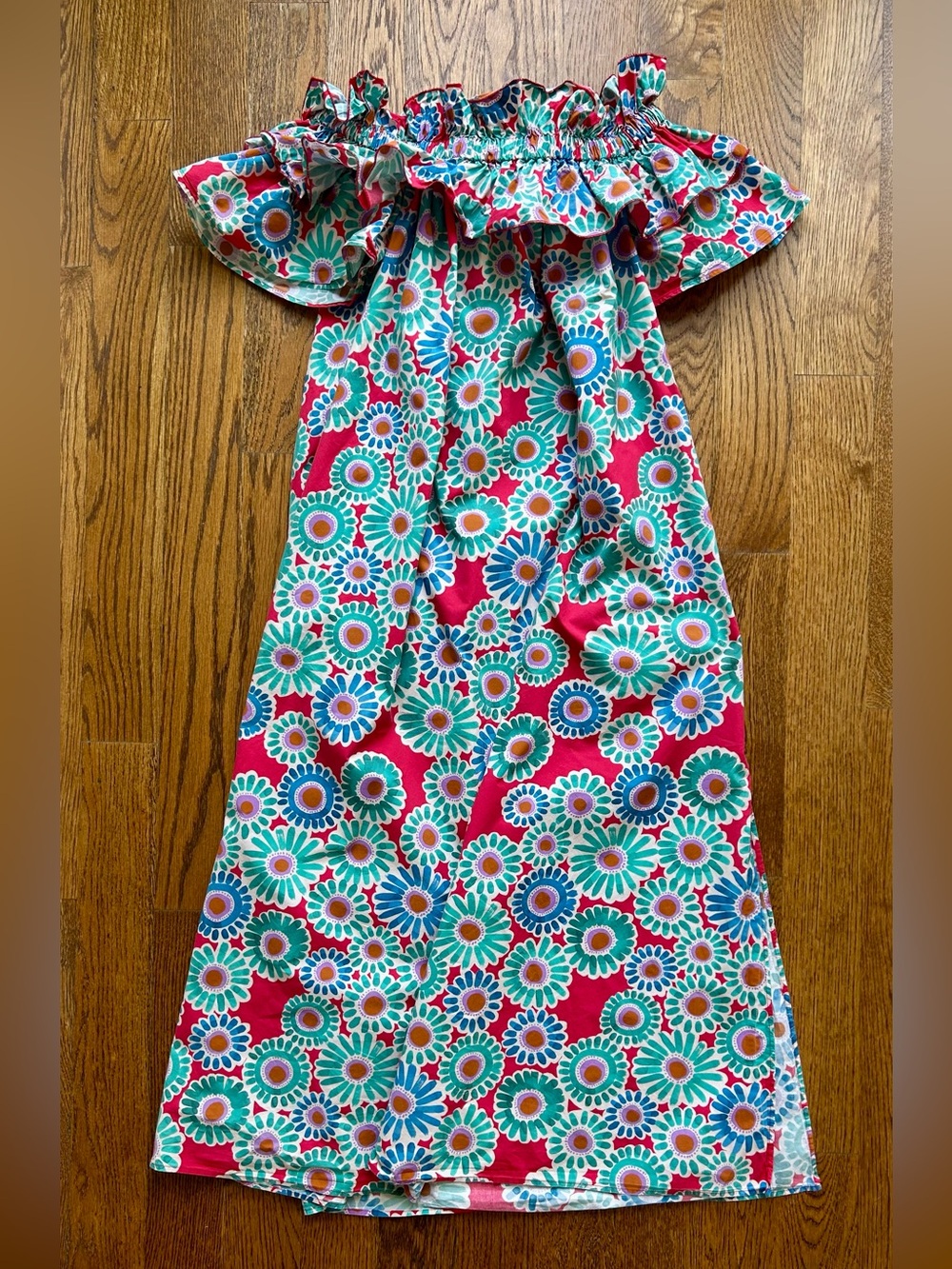 La DoubleJ Breakfast Crazy Daisy Maxi Dress Size M - Picture 6 of 10